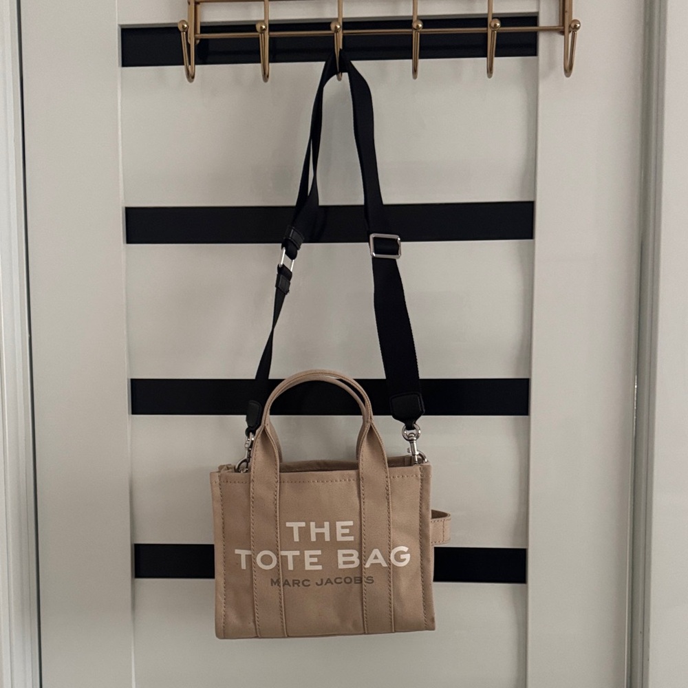 Marc Jacobs Tan Messenger Bag with Black Strap